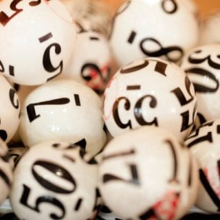 numbered lotto balls