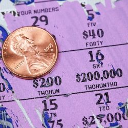 Lottery Scratch Off Game Ticket with Penny
