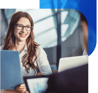 Female business woman in a meeting
