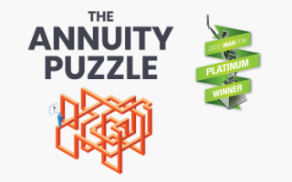 The Annuity Puzzle article logo with the MarCom award