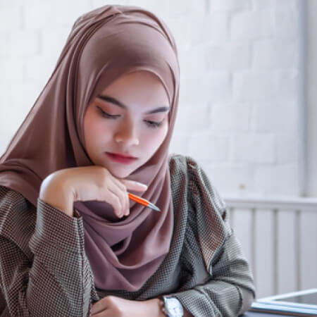 Woman planning financial goals