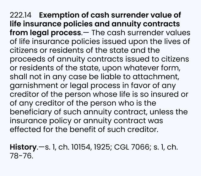 Florida Statute 222.14