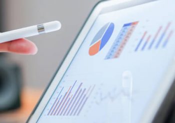 Investing portfolio on tablet