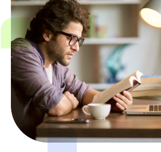 Man reading a book