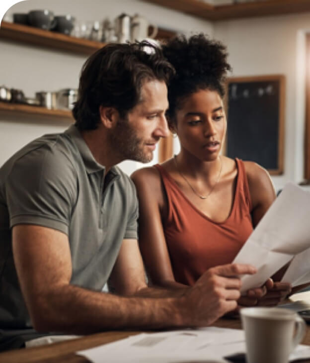 a couple going over finances