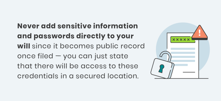 Password sensitivity in the Will