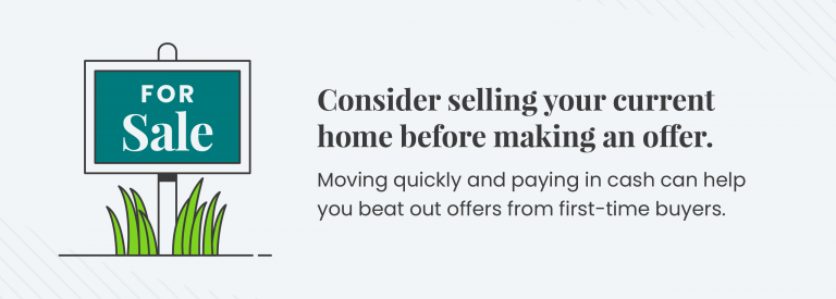 Consider selling your current home before making an offer