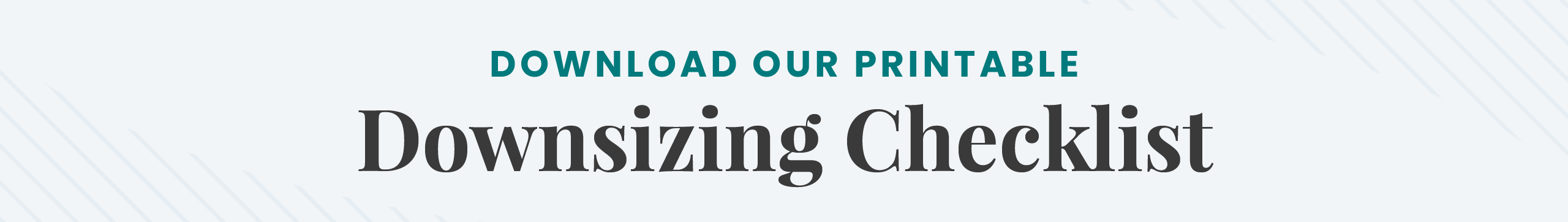 Download our Downsizing Checklist