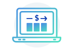 icon showing graph of a fixed annuity rate that stays consistent over time