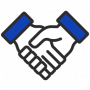 Icon - Handshake - Blue