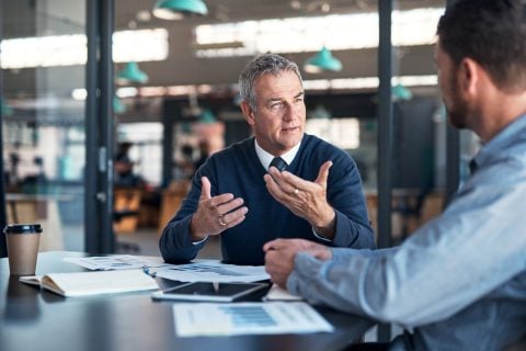 annuity salesperson explaining options