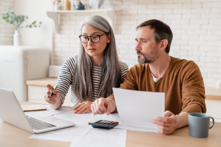 Couple filing their taxes together