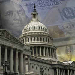 capital building with money in the background