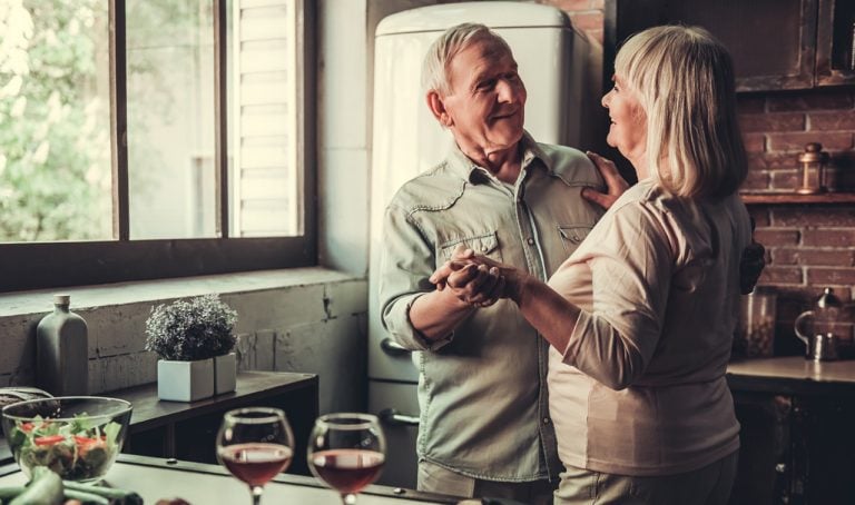 Elderly retired couple enjoying time together