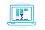 icon showing graph of a indexed annuity rate that follows a market index but also offers protection