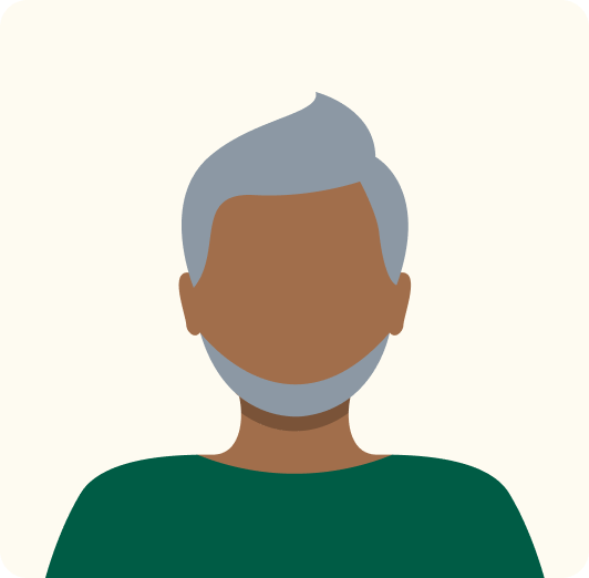 Icon of a senior man, for case study