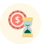 Lifetime income benefit icon