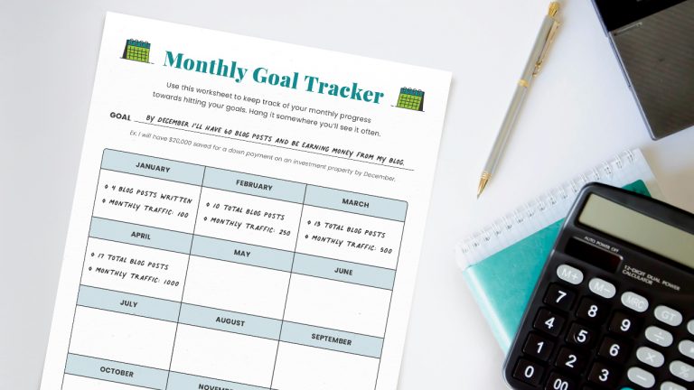 Monthly Goal Tracker