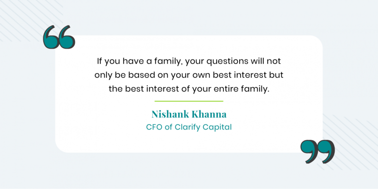 Nishank Khanna quote on looping in family