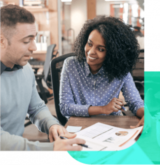 Man discussing retirement with financial planner