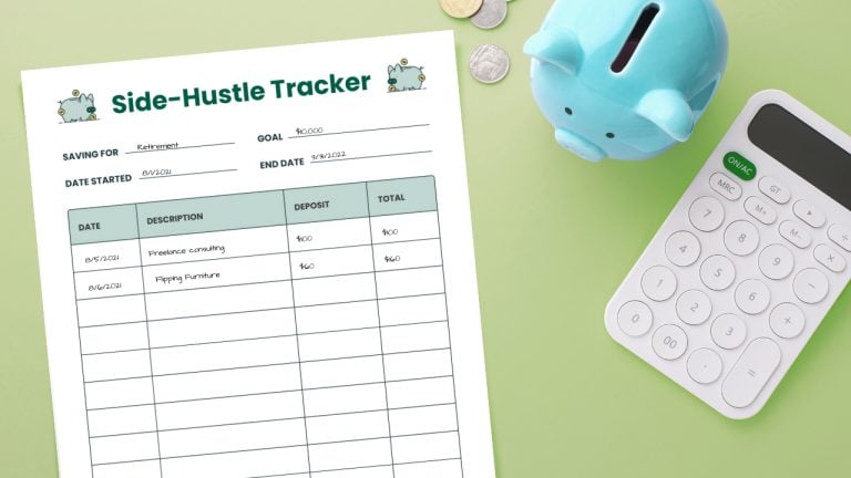 A document for you to track the success of your side hustle