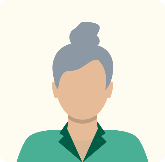 Icon representing Trudy, a 65-year-old woman
