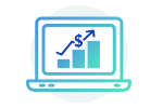 icon showing graph of a variable annuity rate that changes over time