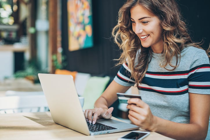 Young Woman on Computer